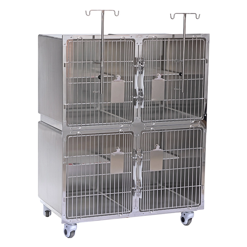 Sliver Dog Stainless Steel Cat Modular Bully Veterinary Cage with Good Service