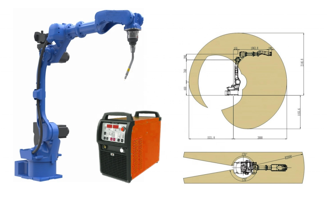 China Industrial Welding Robot Station/Mag MIG Welding Robot/Robot Arm Manipulator for Weld