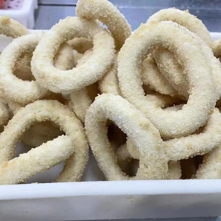 Venta caliente deliciosos mariscos empanadas Squid/para el mercado de los anillos de calamar