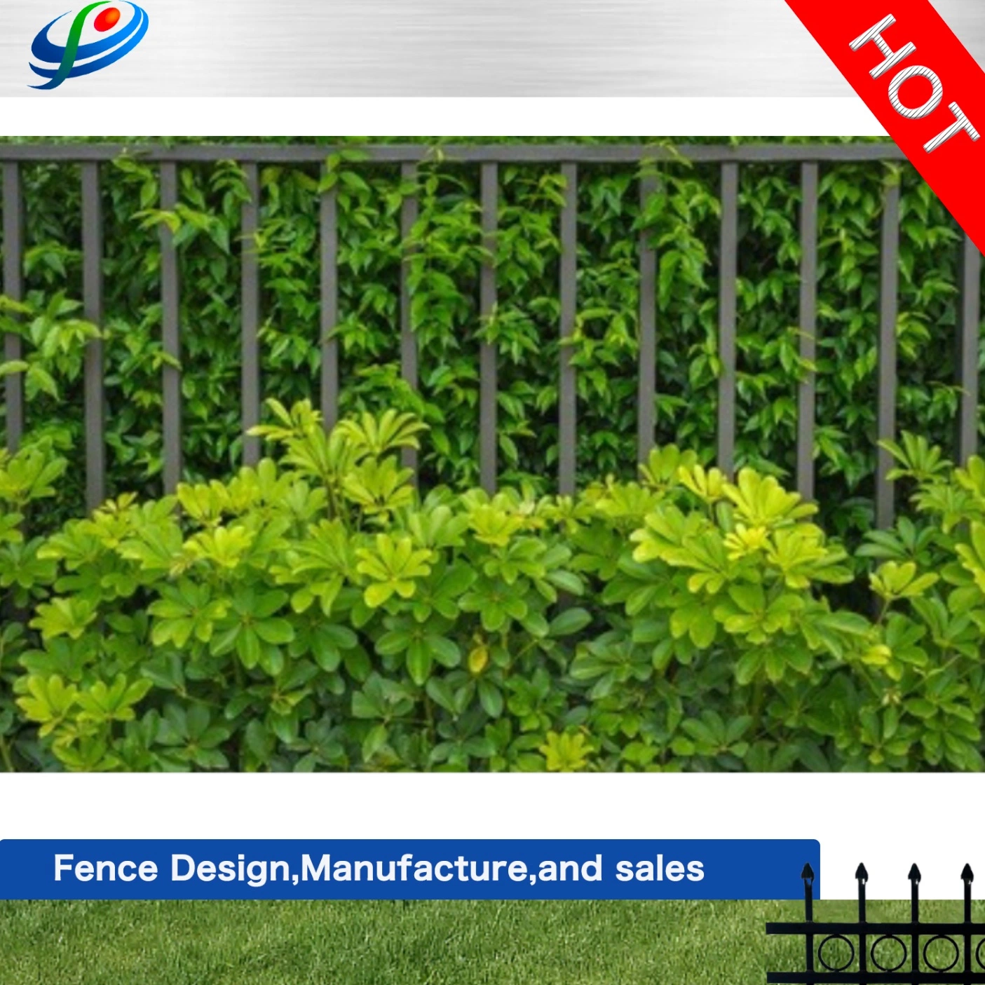 Aluminum/ Wrought Iron /Galvanized Steel/ Metal Fence Door Safety Fence Panel Automatic Door for Pool /Garden/Home/School