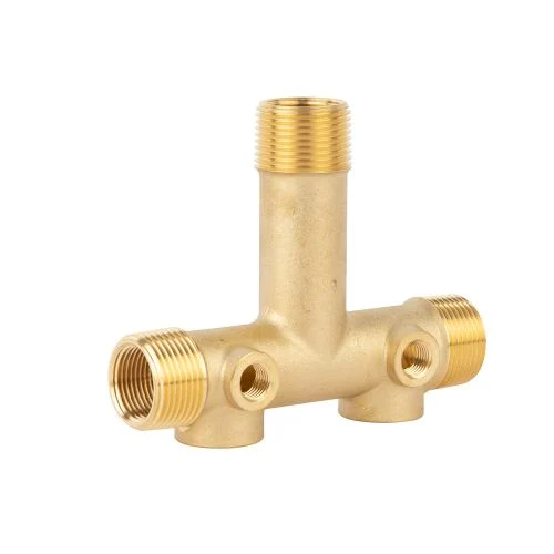 1&quot; Fip X 1&quot; Mip X 1&quot; Mip No-Lead Brass Tank Tee 1/4&quot; Drains 5&quot; Long