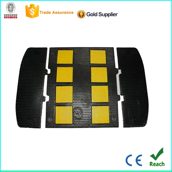 Installation Firmly Durable Rubber Speed Hump Roadway Speed Bump with CE