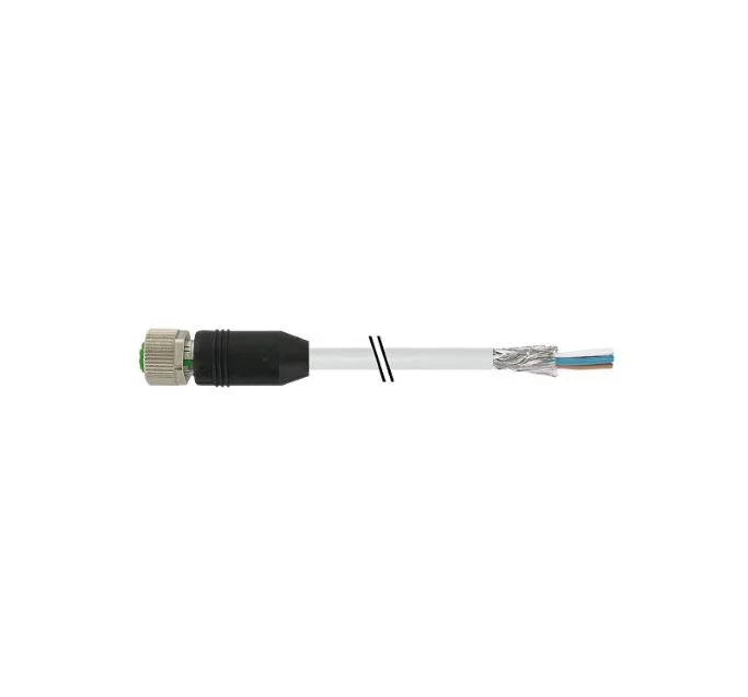 7000-13201-3311000 hembra M12 0° un bacalao con Cable conector blindado.