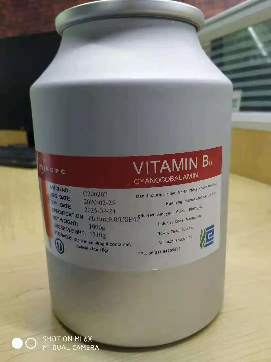 Vitamin B12 Cyanocobalamin for CAS No. 68-19-9GMP Factory