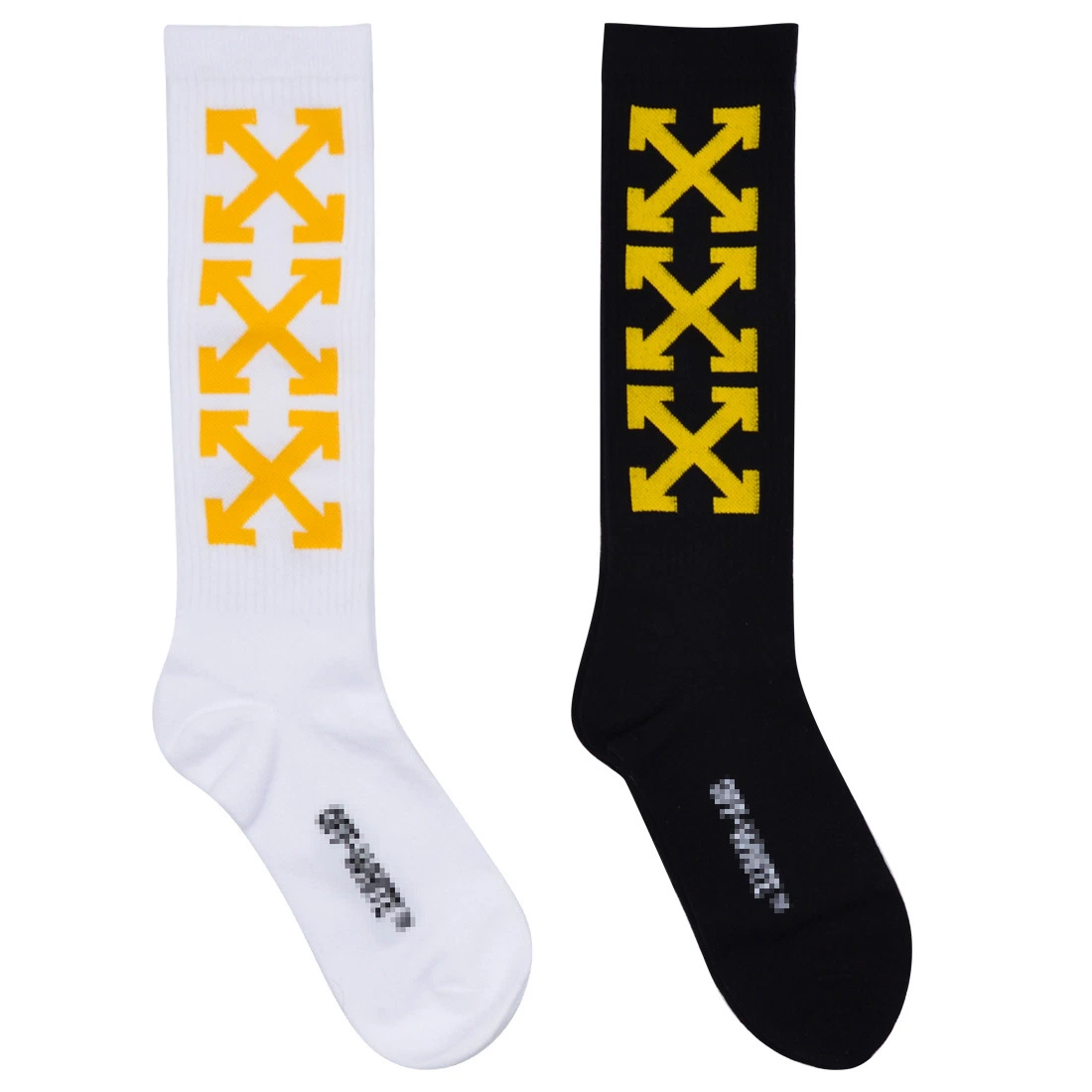Unisex Hiphop Funny Socks off Arrow White Socks High Thigh Gift Socks