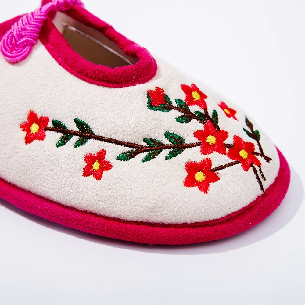 Women Four Seasons Faux Suede Retro Slippers Ladies Chinese Style Cotton Shoes