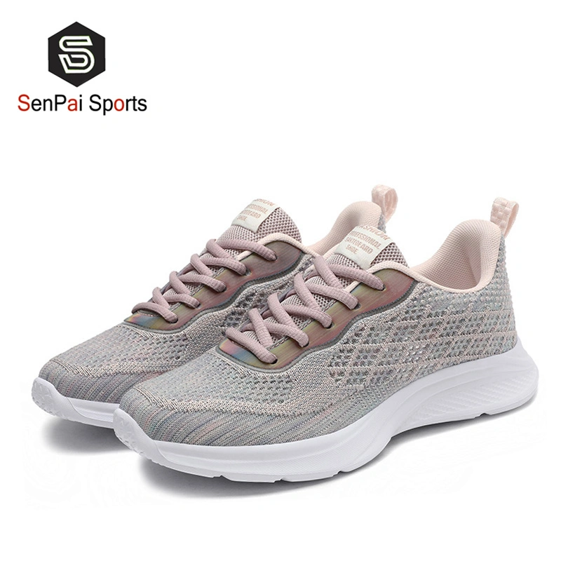 Designed Flyknit Women Jogging Shoes Female Running Footwear