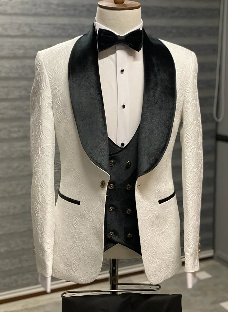 Double Breasted Custom Coat Pant Design Men 3 Piece Wedding Tuxedo Designer Suit 2 Piece Formal Men Business Slim Suit for Men