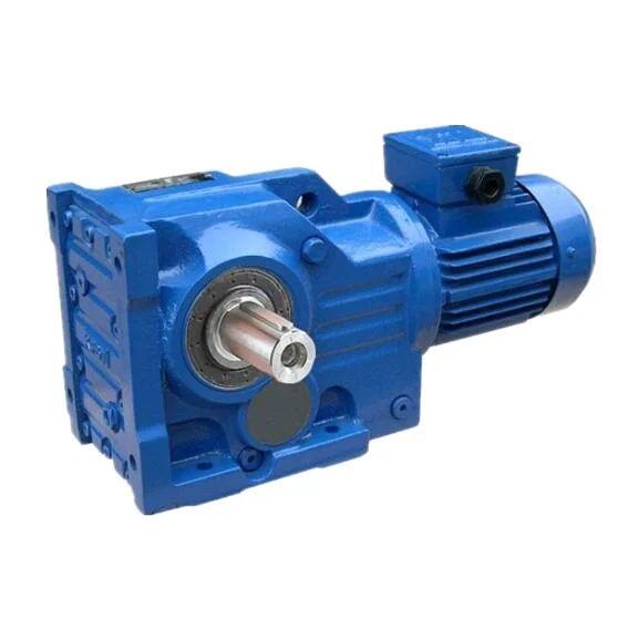 Right Angle Shaft Helical Gear Motor Combination with Worm Wheel