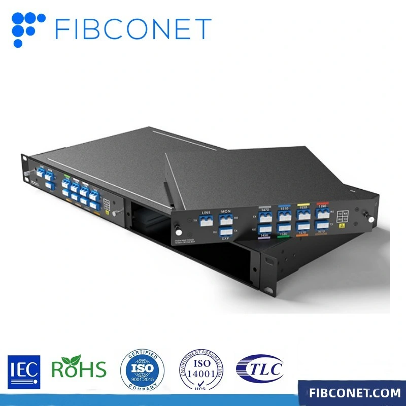 FTTH 8CH 1470-1610nm CWDM MUX Demux LC UPC Lgx Box وحدة CWDM البصرية من الألياف