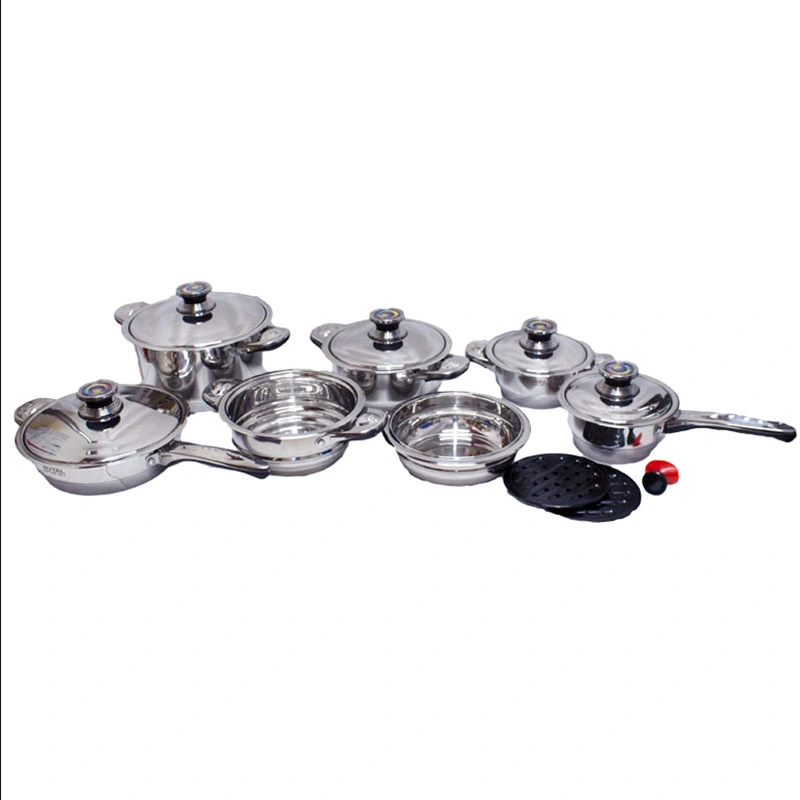 8 PCS Cookware Set Bakelite Handle Stainless Steel Cook Ware for Home Restauant Cooking Pot Induction Cooker