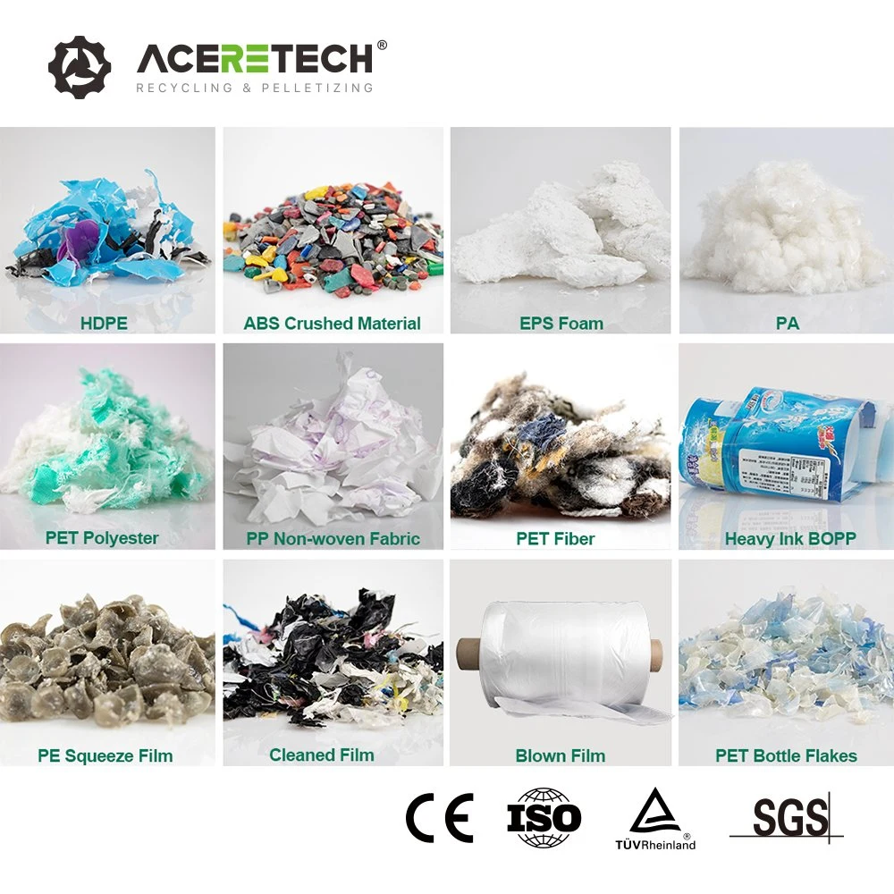 Acs Professional Service PP/PE/ABS/PS/PC Regrinds Plastic Recycling Granules Production Machine