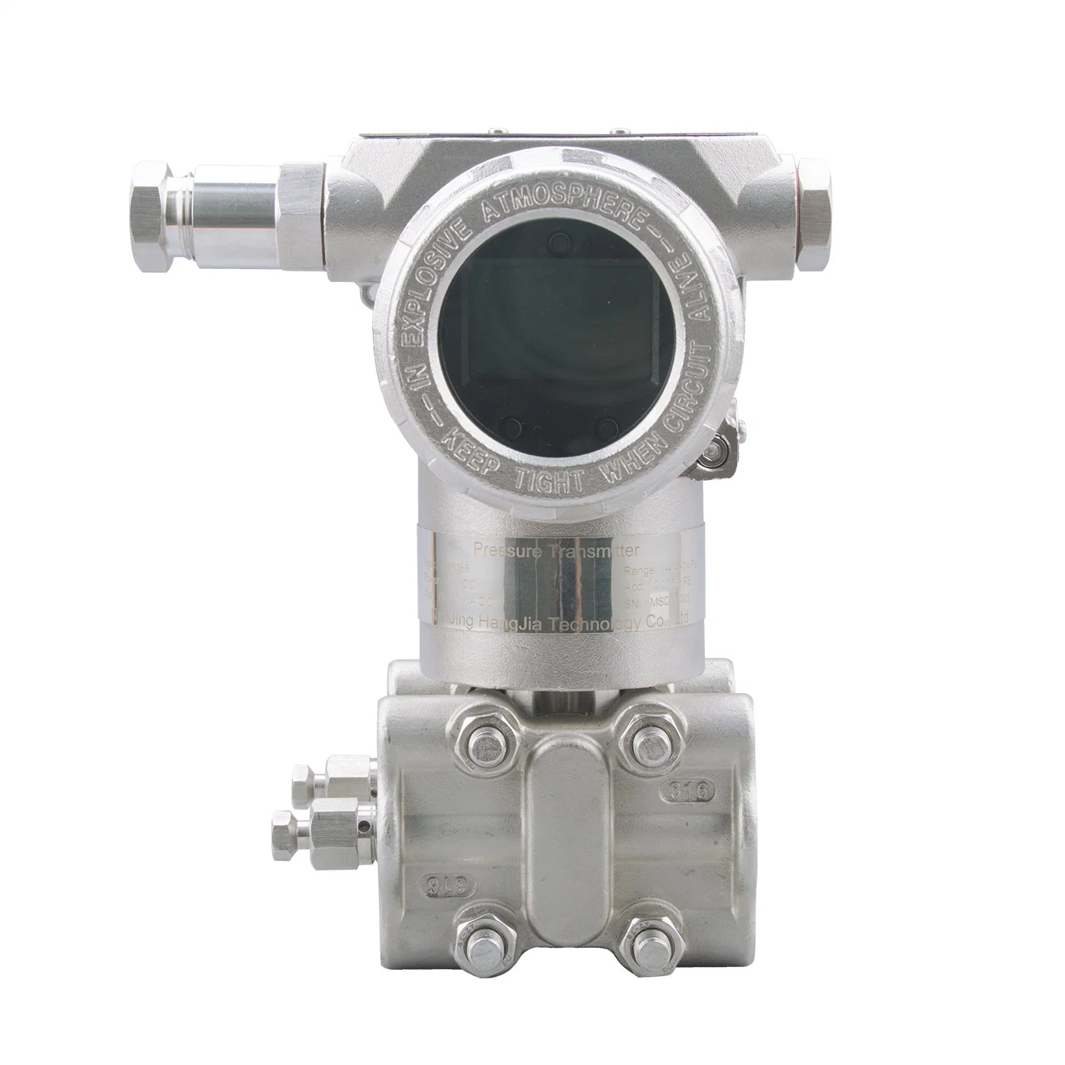 4-20mA+HART Differential Pressure Explosion Proof High Accuracy Pressure Transmitter