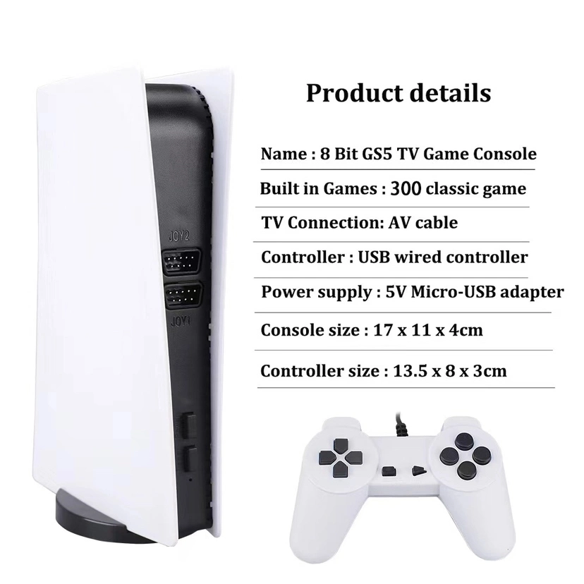 New Design PS 5 TV Game Console Games Wireless Handheld Gamepad 8 Bit Video Game Consoles Electronic Games Machine for Kids