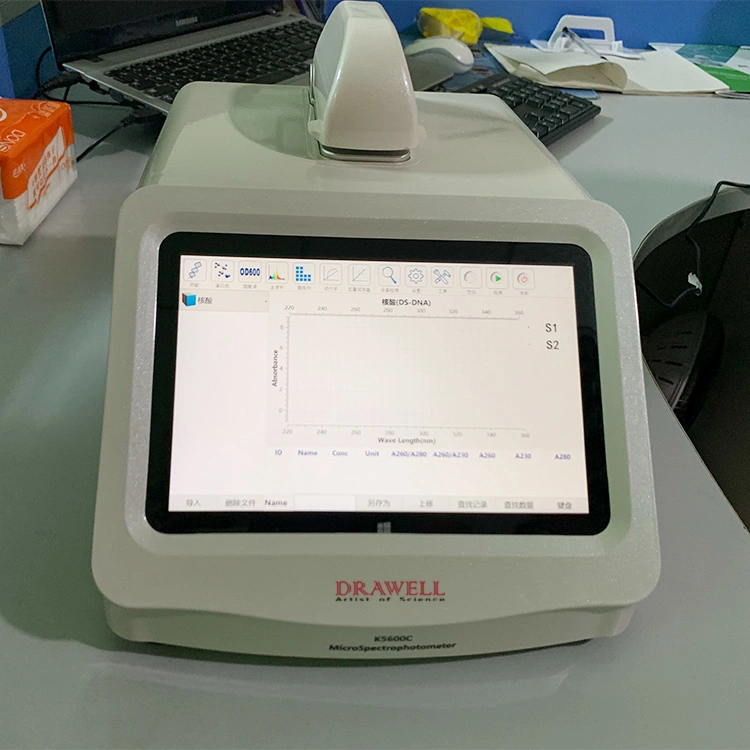 Micro portable Nanodrop spectrophotomètre pour analyse de protéines d'acide nucléique