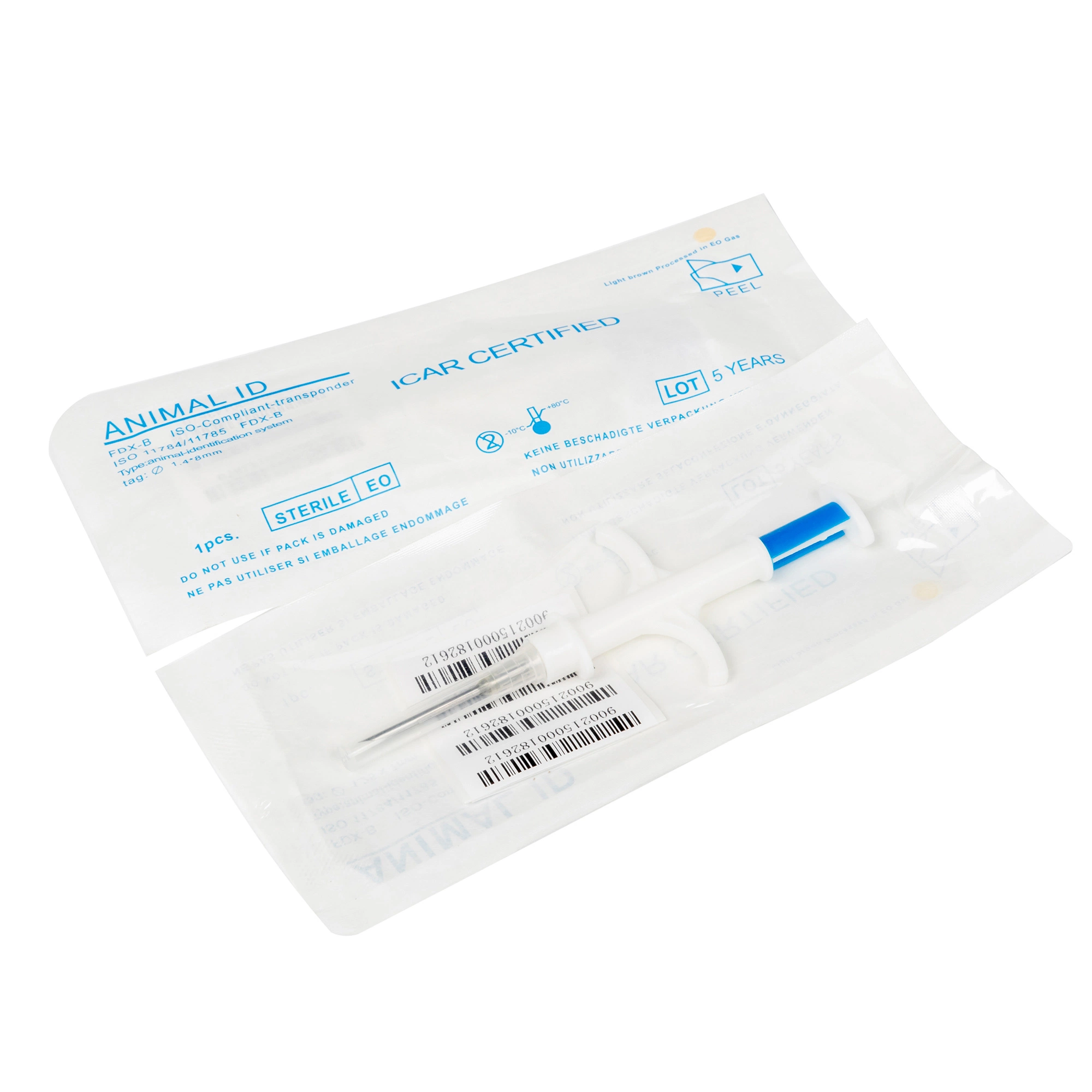 134,2kHz RFID FDX-B etiqueta Pet ID seguimiento Microchip 1,4X8mm Injectable Etiqueta RFID para perro