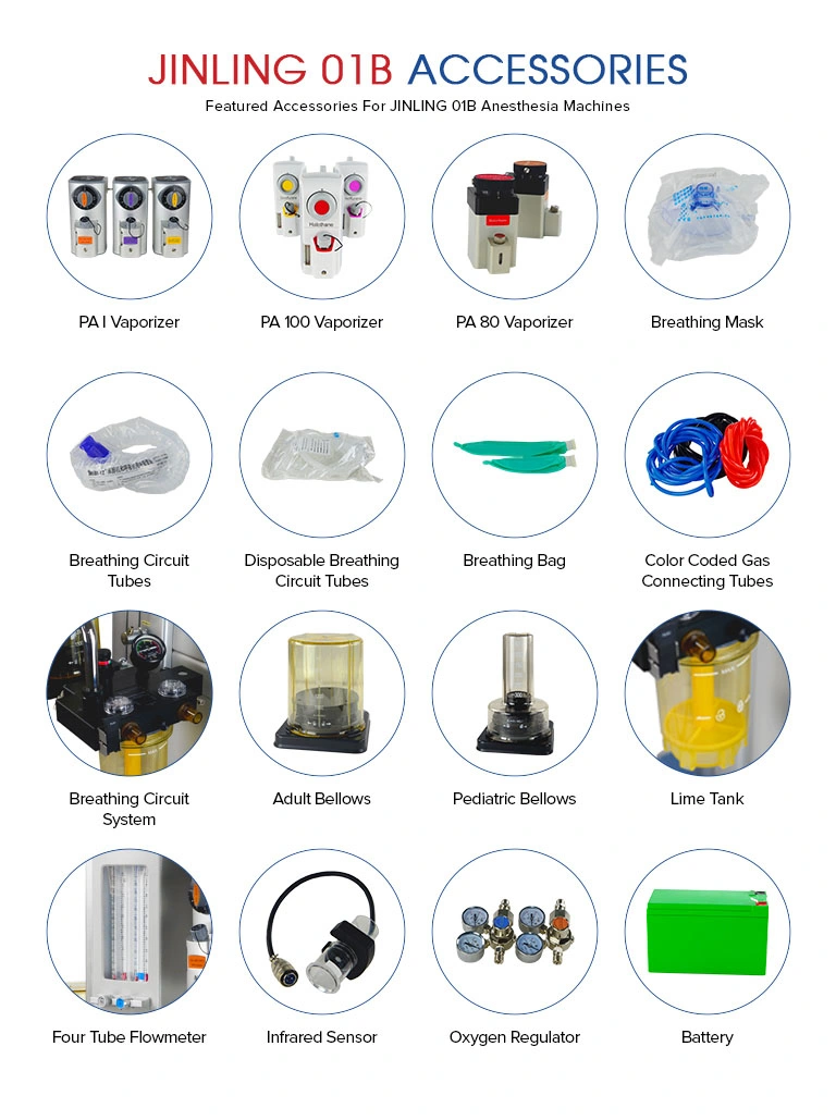 One Vaporizer Anesthesia System of ICU & Emergency Factory Supply Hospital Ventilator