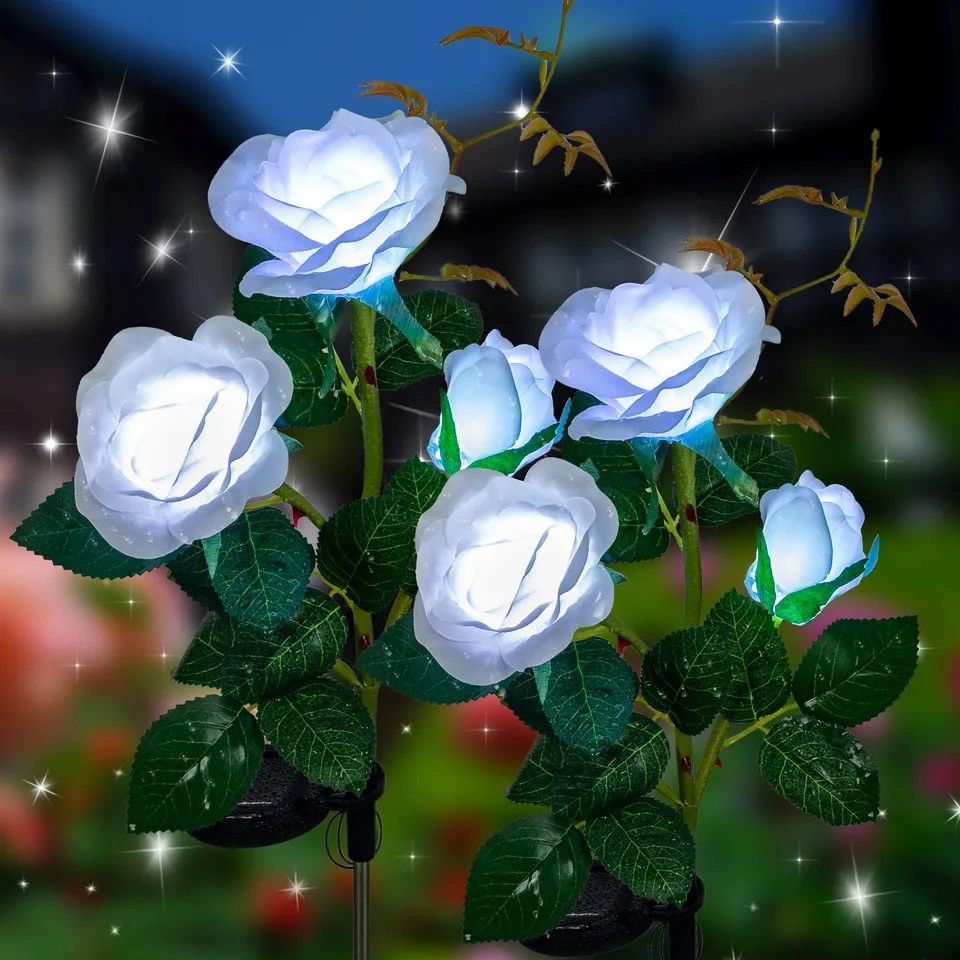 Rosa Girasol Calla Lámparas de flores Loily Simulación Tulip Light Garden Luces de césped Centro comercial decorativo Luz de paisaje