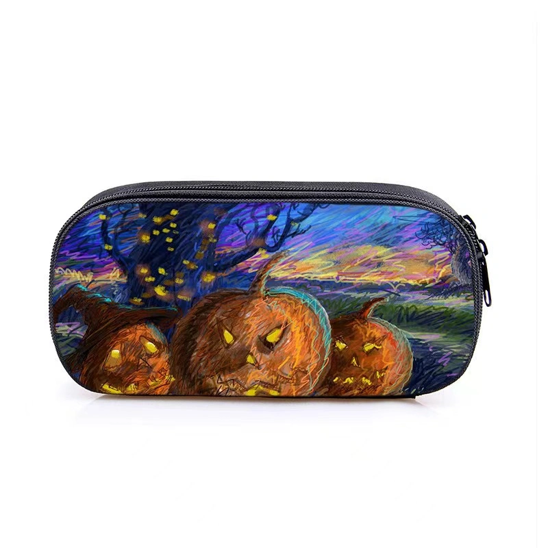 Wholesale/Supplier New Halloween Single-Layer Pencil Bag Children Stationery Bag Cartoon Pen Case