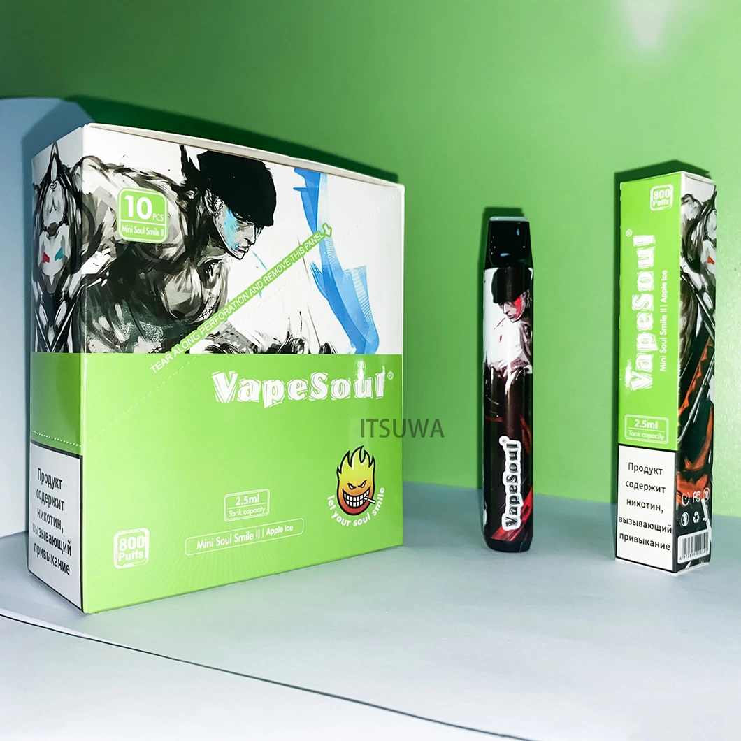 Vape Vapesoul Pen Sabor Cartucho Sigarette Elétrico aparelho de fumar fumar Conjunto de acessórios