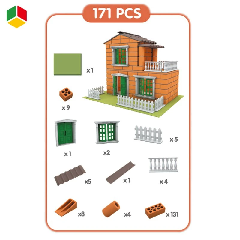 Qstoys Mayoreo bloques de plástico Casa de Juguete construir Casa de niños edificio Bloque Casa bloques Construcción Juguetes