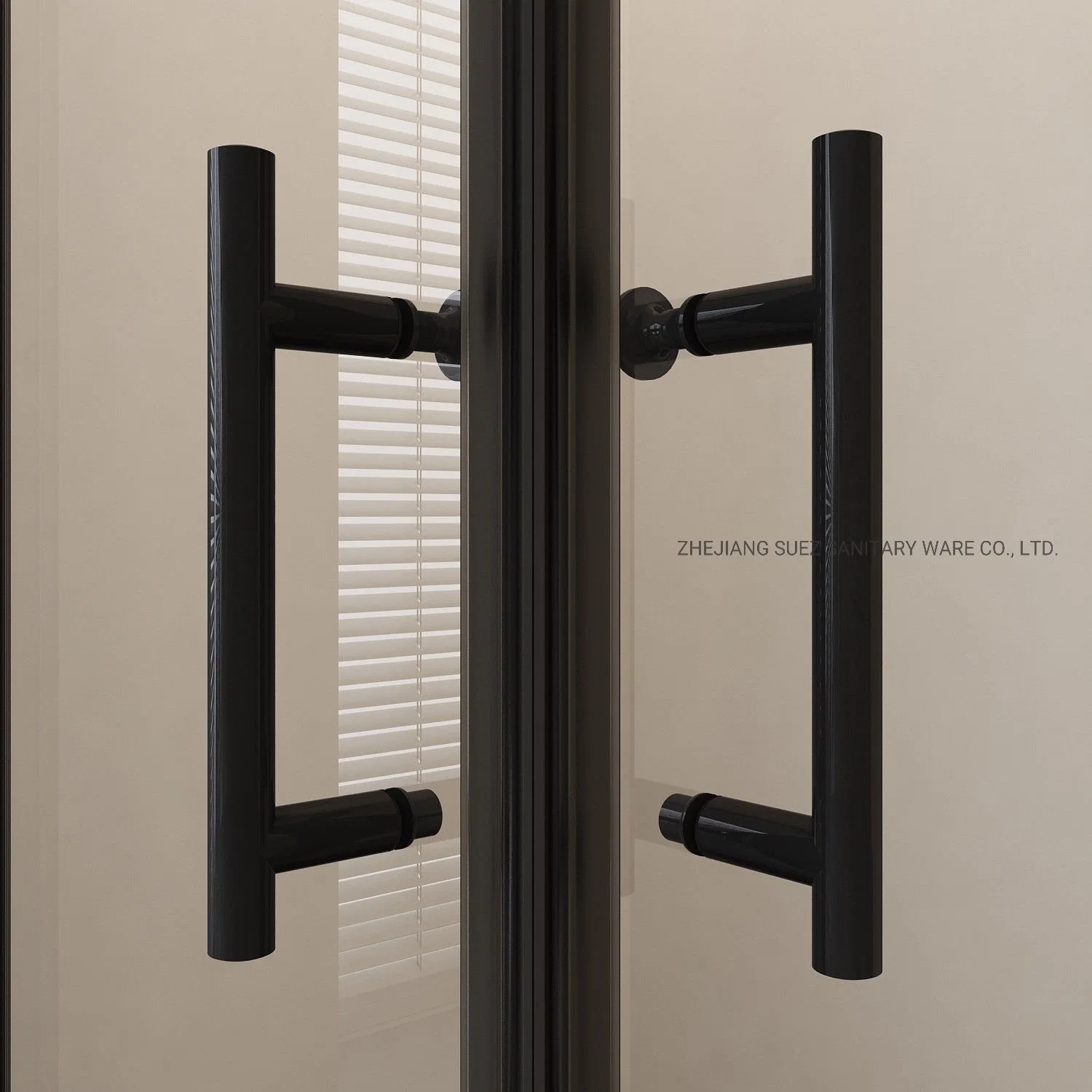 Black Aluminium Square Glass Shower Room Shower Enclosure Square Shower Glass Door