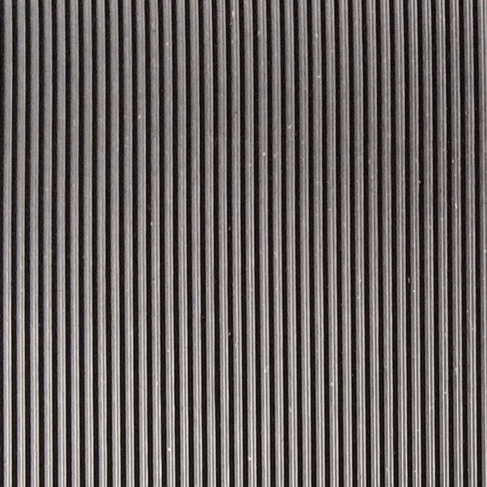 Corrugated Wide Rib 3 FT. X 10 FT. Black Rubber Flooring