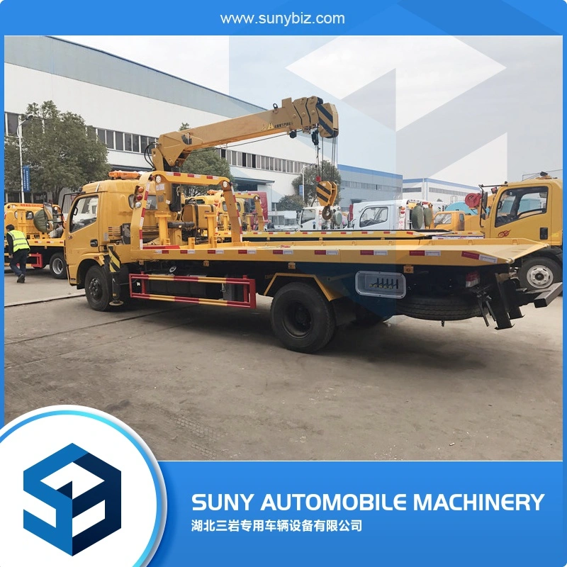 3ton 3 Tons 4ton 4tons Wrecker Flatbed Underlift Recovery Truck for Carryting Two Cars