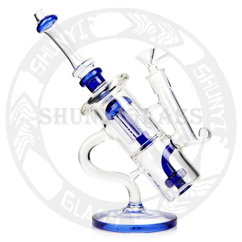 Hotsale 6-Arm Baum Matrx PERC DAB Rig Recycler Glas Rauchen Geschenk Wasserpfeife