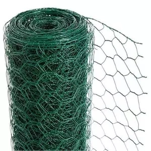 Precio más bajo de malla de alambre recubierto de PVC mallas hexagonales de 1/2'' 1'' Gallinero malla de alambre galvanizado