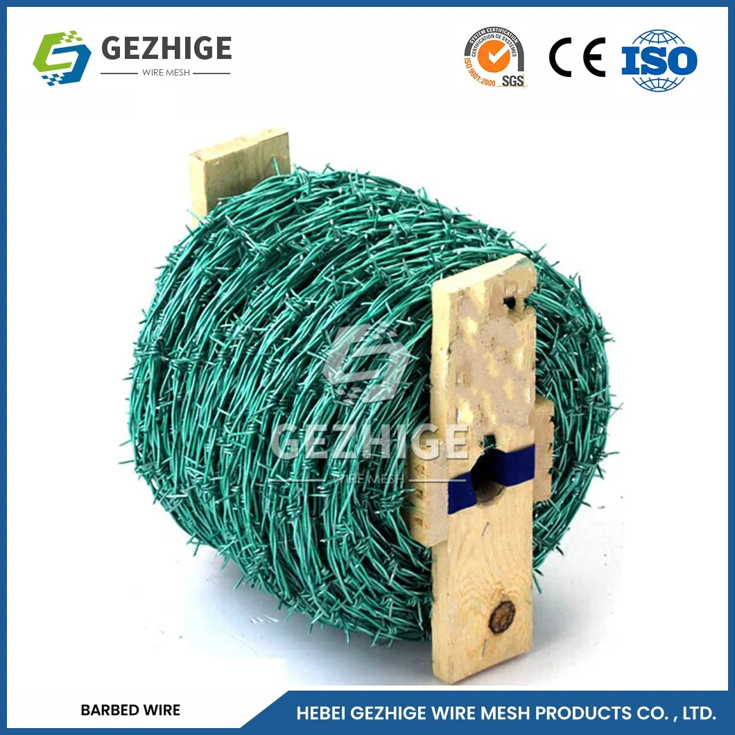 Gezhige Rolled Barbed Wire Manufacturers 1.57mmx500m Barbed Wire Size Galvanized Barbed Tape Wire China 13.8927 Stab Distance Aluminum Barbed Wire