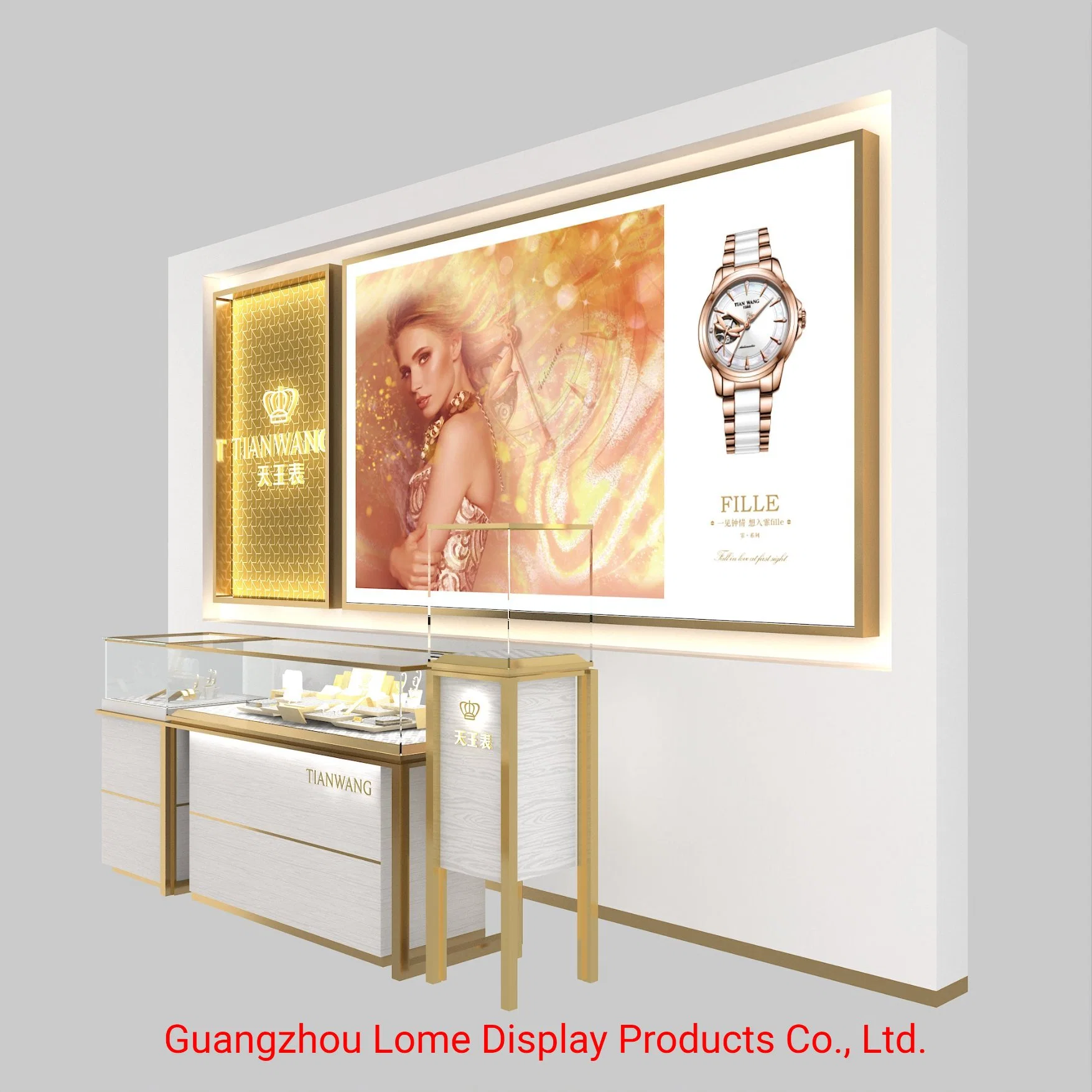 Luxury Watch Display Customize Jewelry Showcase Wrist Watch Stand Interior Design