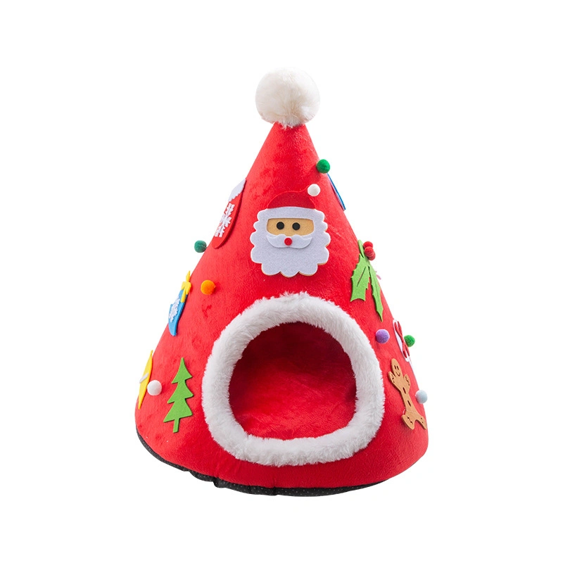 Arbre de Noël Dog House, amovible et lavable yourte Chat lit nid pour l'hiver