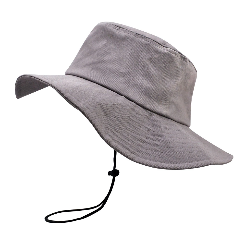 Factory Custom Adjustable Safari Hiking Breathable Fiserman Sports Bucket Hat with Strings