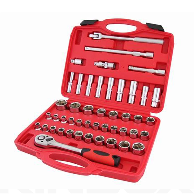 Kinbox 46PCS 1/2"Dr. Socket Wrench Set Mobile Repair Tools, Maintenance Tools