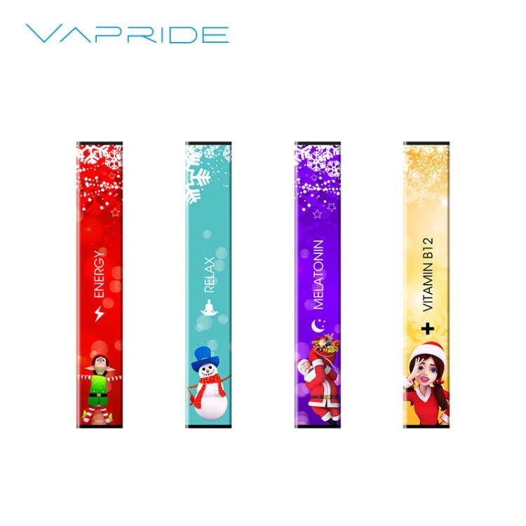 Mini E cigarette 1,2ml 300 puffs vitamine B12 sans nicotine Vaporisateur jetable