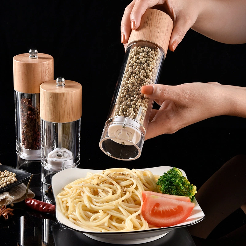 Soak Cover Acrylic Transparent Pepper Grinder Spice Seasoning Bottle