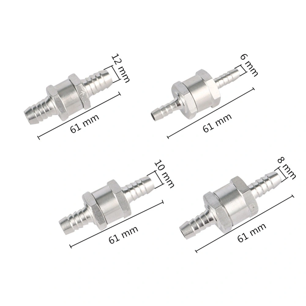 High quality/High cost performance  Sliver Fuel Non Return Check Valve Aluminium Alloy Check Valve One Way Fit Carburettor