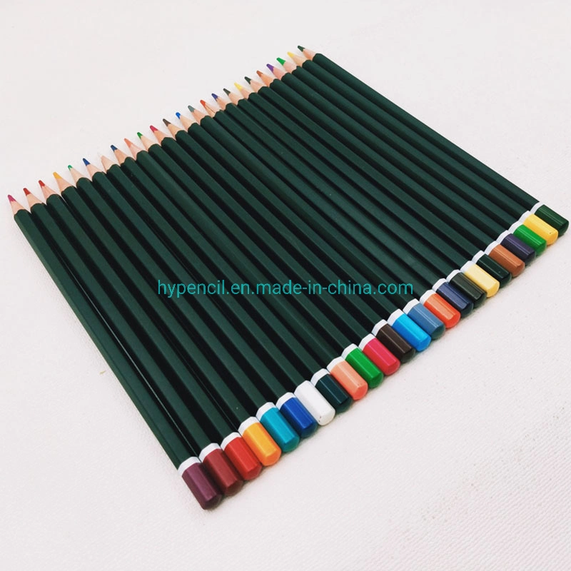 CHF2407-School Stationery Set of 24 Drawing Color Pencil in Tin Tube with Sharpener