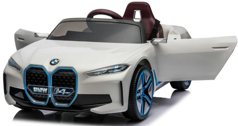 2023 Nouvelle BMW I4 sous licence 12 V Ride on Cars avec télécommande, batterie alimenté Ride on Toys avec USB, MP3, musique, LED Light