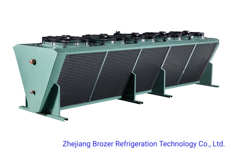 Brozer Refrigeration Equipment Air Cooler Top Discharge V Shape Condenser for Cold Room Condensing Unit