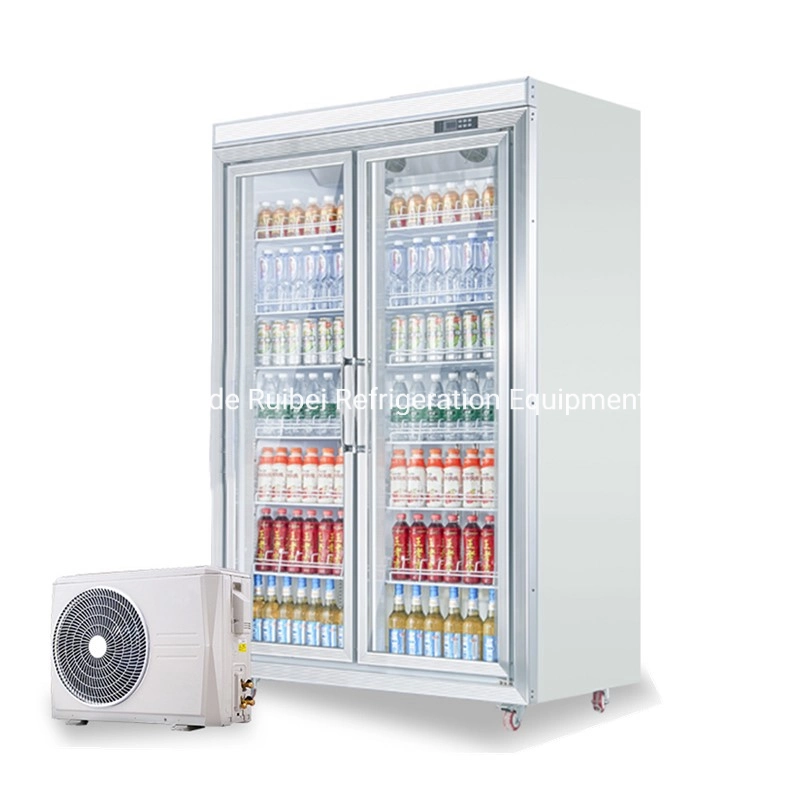 Supermarket Split Upright Display Refrigerator with Digital Thermostat