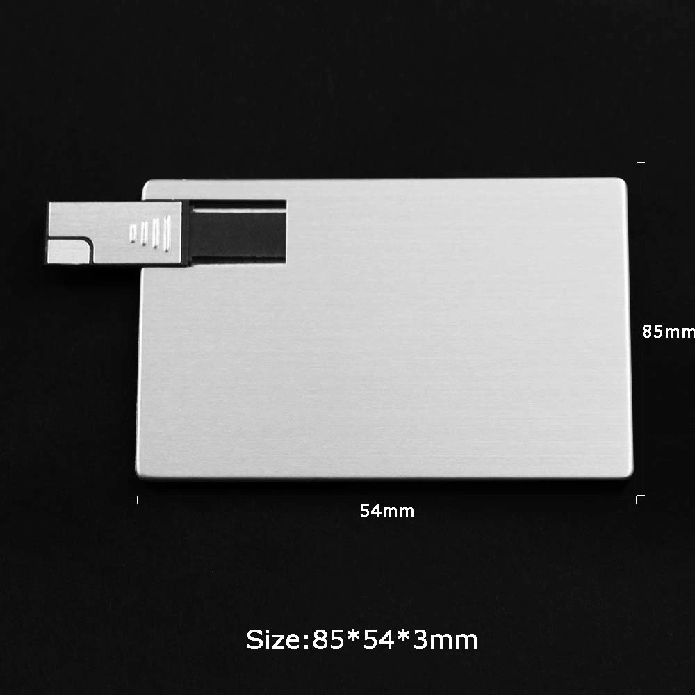 Metal Card Double-Sided HD Color Printing Advertising Gift Customization USB Flash Drive/USB Flash Memory/USB Flash Disk/USB Pen Drive