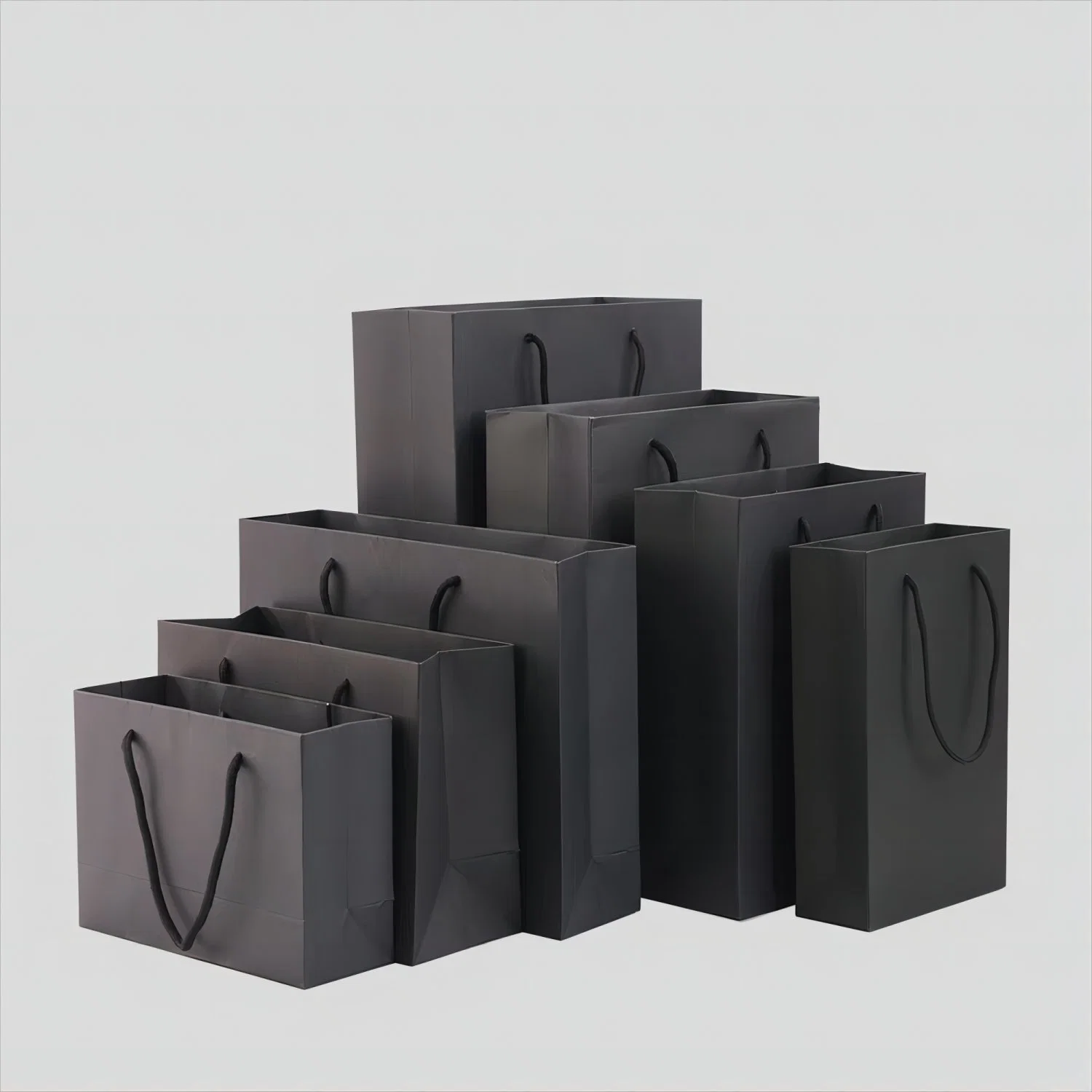 Kompostierbare und biologisch abbaubare Öko-freundliche Weihnachten Luxus Karton Kraftpapier Taschen Für Geschenkverpackungen mit Drehgriff
