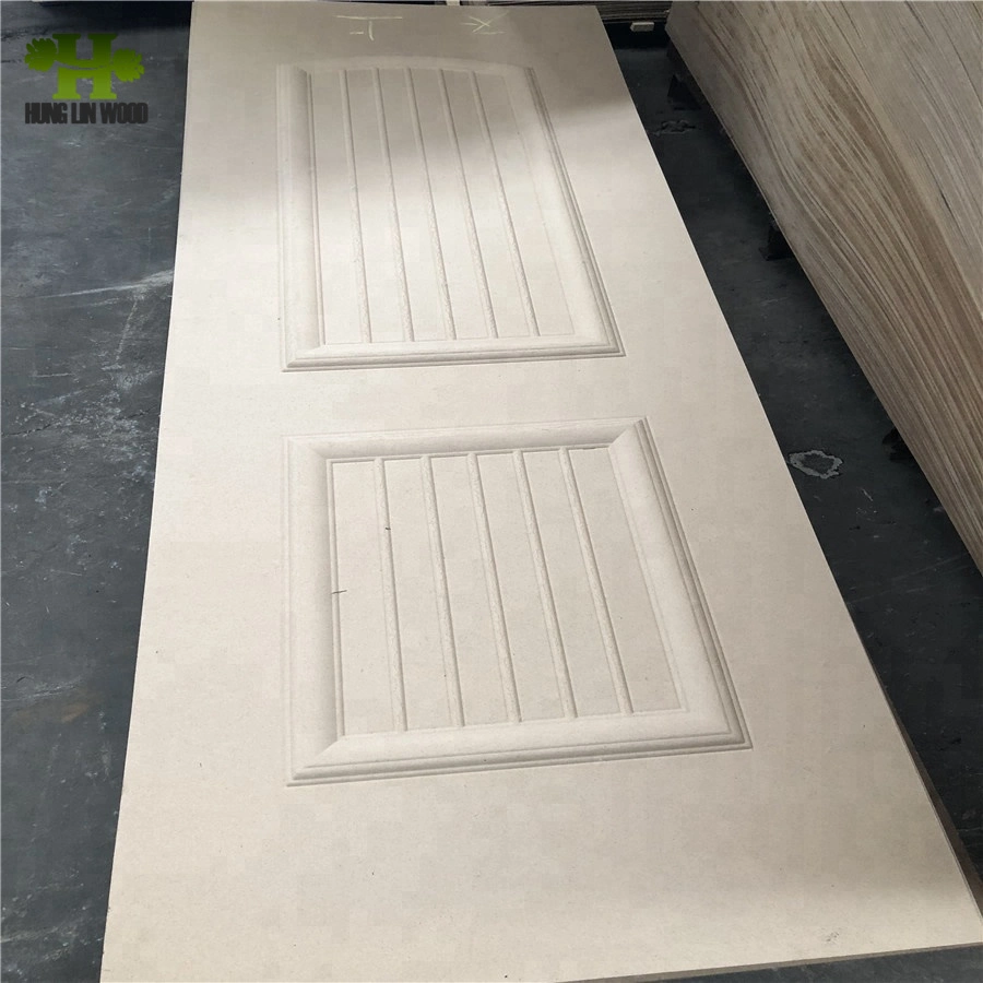 3mm/4mm Interior Decorative Wood Veneer MDF Moulded Door Skin for Door