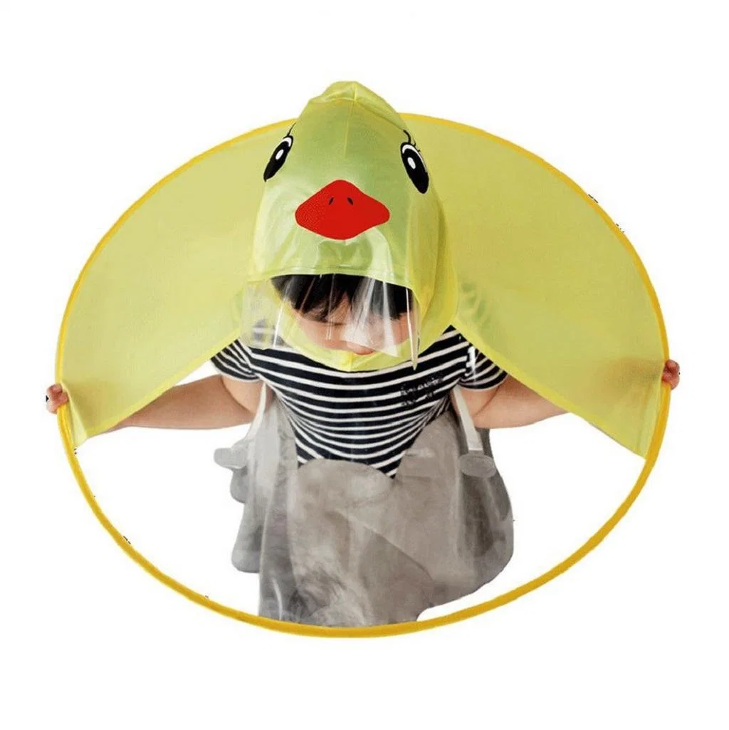 PVC niños patrón Kid impermeable Cute Cartoon lluvia animal Gorra