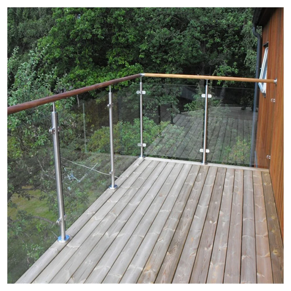 Modern Staircase Handrail Design Indoor Stainless Steel Railing Glass