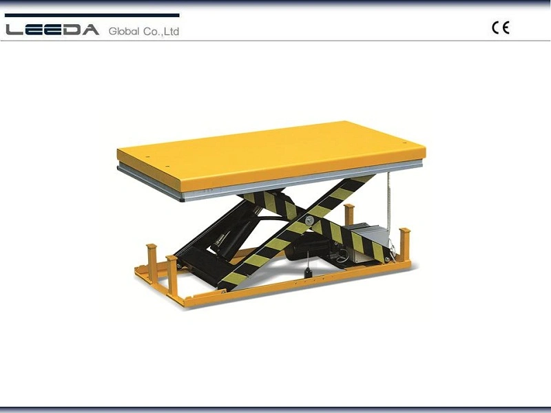 1000kg Stationary Electric Single Scissor Lift Table with 2000X1700mm Platform Size Hl-W1008