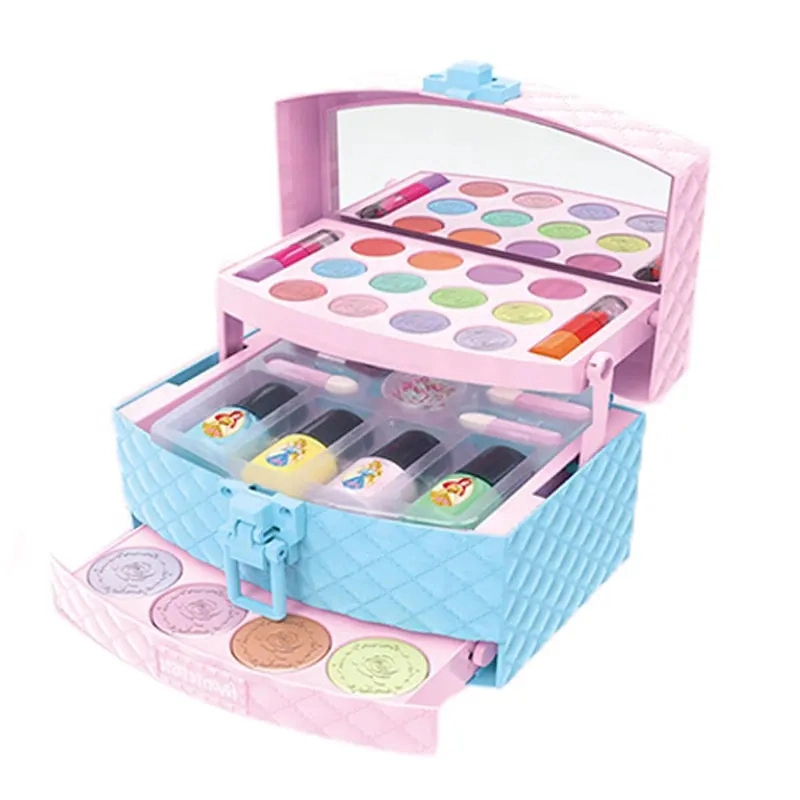 Wholesale/Supplier Makeup Kit Pretty Beauty Children Toys Kids Intellectual Colorful Make up Pretend Playset Box Girls Gift Cosmetic Set