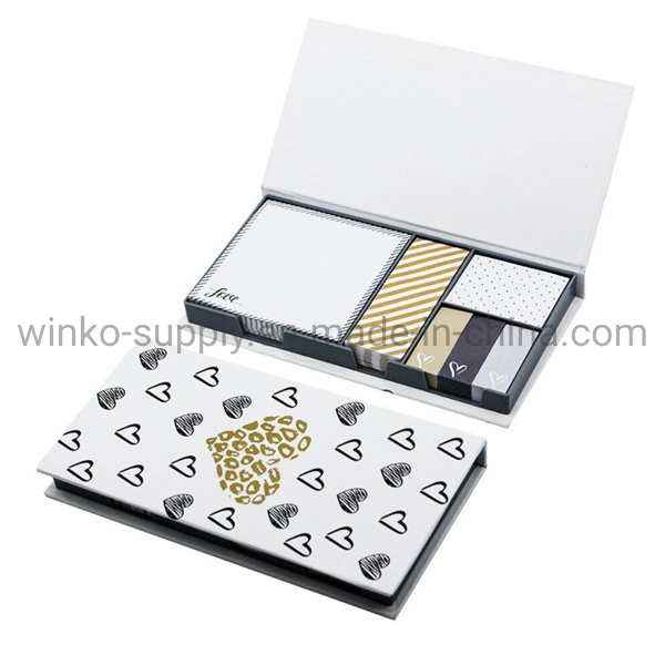Popular Office Stationery Hard Cover Memo Box Memo Notepad for Office Supply